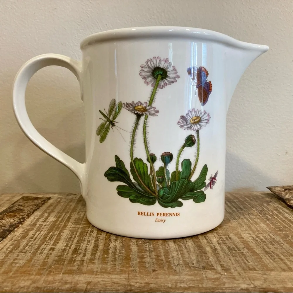 Portmeirion Ceramic Floral The Botanic Garden Pitcher Vase Made in Britain Jug
